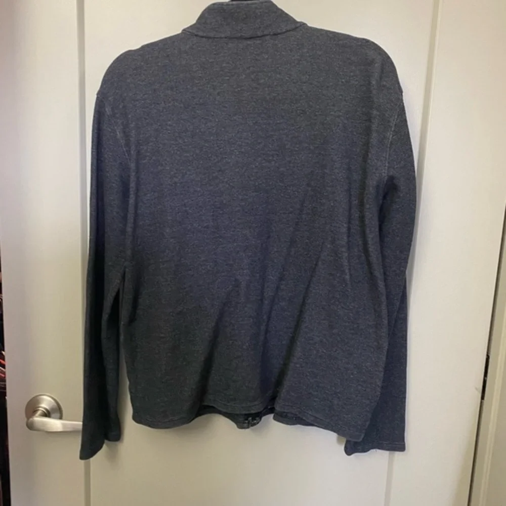 Michael Kors zip up sweater gray with black pockets size medium